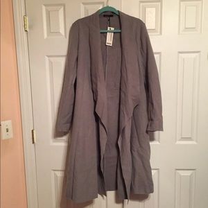 Grey Wool-Like Duster